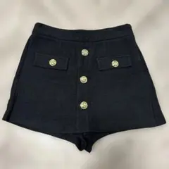 zara テクスチャースコート　ツイードスコート　M