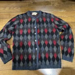 60〜70s McGregor ダイヤモンド柄カーディガン 38