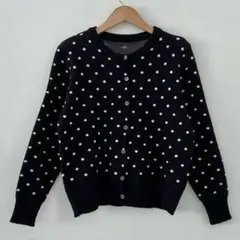 ドット柄 ニット カーディガン amood