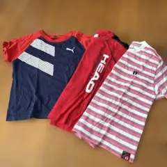 PUMA ネイビー/レッド Tシャツ ３点 120cm