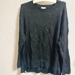 ella moss 黒 長袖ニットセーター