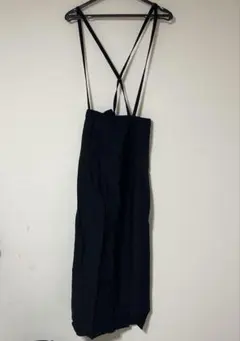 【1/3終了】GU サスペンダー付きセミフレアスカート 黒 ブラック Mサイズ