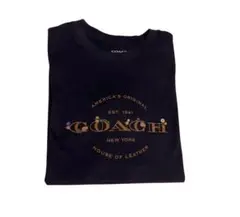 COACH Tシャツ ブラック 花柄ロゴのサムネイル