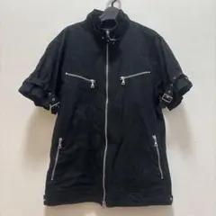 グランジ y2k ootd 黒いショート丈シャツ