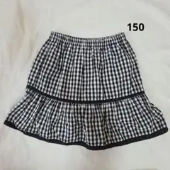 ♥️洗濯可能♥️【BELLEMAISON】150 インパンツ付きチェックスカートのサムネイル