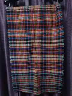 ÉPICE チェック柄ウールストール