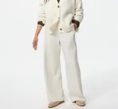 【美品】UNIQLO　ウォームフリース　ストレートパンツ　標準丈　Lサイズ