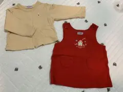 ミキハウス ジャンパースカート2枚セット 70-80cm