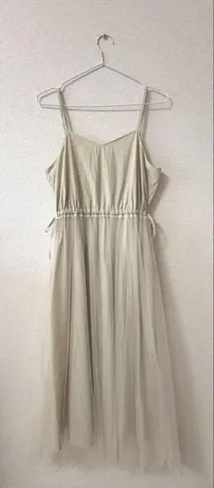 【Wcloset】キャミワンピース ベージュ リバーシブルワンピース