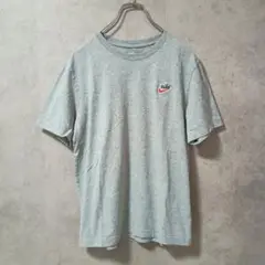 NIKE/ナイキ/半袖/Tシャツ/L/シンプルロゴ/スウッシュロゴ/グレー