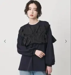 united arrows/プリーツ コンビ ニット ブラウス - メルカリ