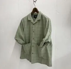 PWA LINEN MIX O/C SHIRT / GREEN CHECK - メルカリ