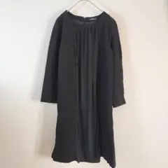 UNITED ARROWS ワンピース M ブラック 異素材切替上品