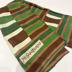 Yves Saint Laurent シルク スカーフ グリーン YSLのサムネイル
