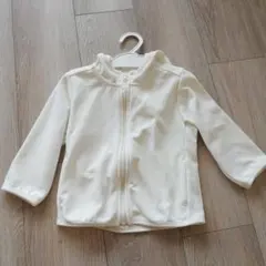 ホワイトフリースフード付きパーカー　ユニクロ