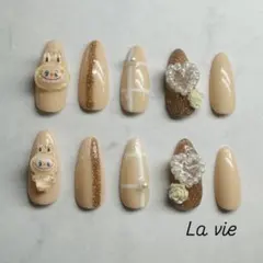 7【ラブブベージュネイル】