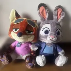 ズートピア ぬいぐるみセット (ジュディ・ホップス & ニック・ワイルド)