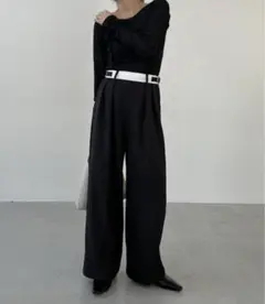 CAPRICIEUX LE'MAGE マーベルトタ ックパンツ　36ブラック