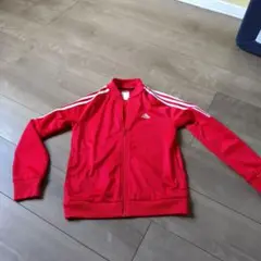 adidas 赤 ジップアップジャケット