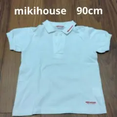 ＊mikihouse＊ポロシャツ＊90cm＊白＊レトロ＊