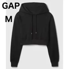 GAP ブラック クロップドパーカー M