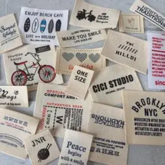 布　タグ　ハンドメイド ミックス20枚handmade 手芸材料