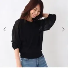 オペークドットクリップ　シアーニット