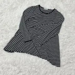 【c5373】THEORIA カットソー　長袖　ブラック　ホワイト