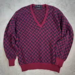 Pringle プリングル 総柄コットンニットセーター