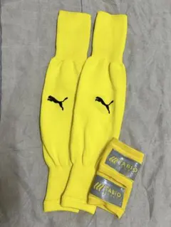 PUMA カーフソックス タビオ イエロー 2点セット