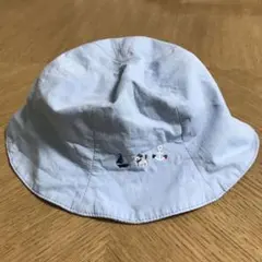 ファミリア 水色 バケットハット 47cm 刺繍デザイン