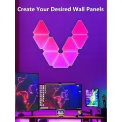 三角形 LED ライト 多色フラッシュ音楽同期 DIY お部屋アートデコ