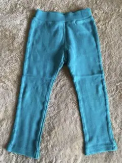 青色 無地 長ズボン 後ろポケット付き 100cm