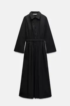 【ZARA 】ZW COLLECTION シャツワンピース ブラック