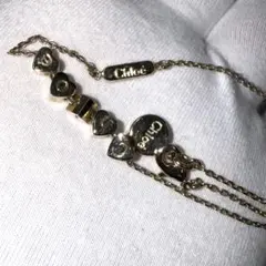 ✨美品✨ Chloe クロエ レターズ ネックレス ハート ライトゴールド 箱付のサムネイル