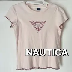 古着　Nautica ノーティカ　レディース　Tシャツ　Sサイズ　薄ピンクのサムネイル
