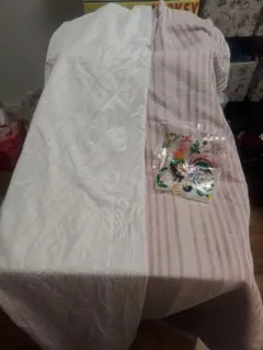 カーテンセット(ピンクストライプ&ホワイト)