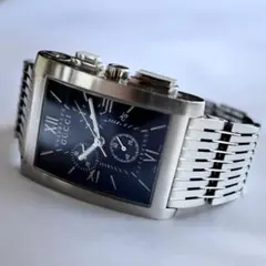 【稼働】GUCCI 8600M Gメトロ クロノ ネイビー スクエア デイト 稼働】GUCCI 8600M Gメトロ クロノ ネイビー スクエア デイト - メルカリ