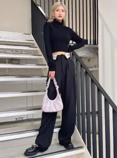 完売品 ウエスト折り返しパンツ nh48 GRL