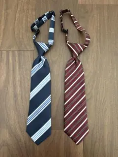 ストライプネクタイ2本セット　なんちゃ制服　布付き