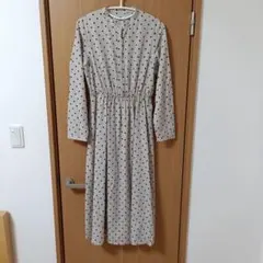ドット柄ワンピース ロングワンピース