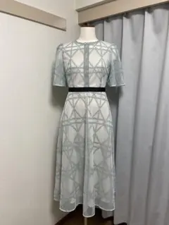 CELFORD セルフォード プレイドパターンチュールドレス MNT ミント