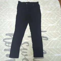 裏起毛　ブラック スキニーパンツ