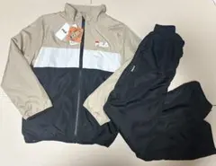 新品　FILA ジャージセット　ベージュ　黒　140
