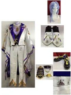 【猫屋小舗製】原神　神里綾人　フルセット　Mサイズ　コスプレ衣装　F-0475★