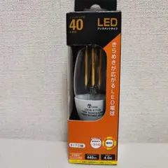 E17 フィラメントタイプ LED電球 4W 440lm 3100K