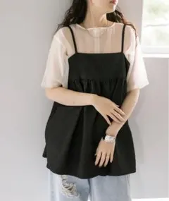 mystic エンボスキャミソール