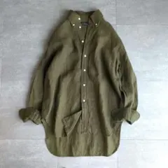 ○□△様　ポロラルフローレン　リネン　麻　シャツ　長袖　ボタンダウン　ブラウス