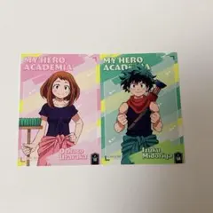 ヒロアカ 僕のヒーローアカデミア Pictas カード 緑谷出久 麗日お茶子 R