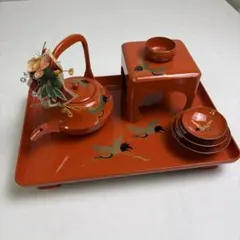 屠蘇器セット 朱塗 松竹梅蒔絵 漆器 - メルカリ